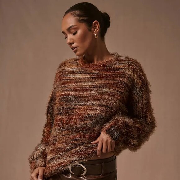 Mixed Brown Oversized Sweater - Picture 2 of 5
